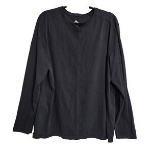 Tommy Bahama Men's XL Navy Blue V-Neck Long Sleeve Cotton Tee